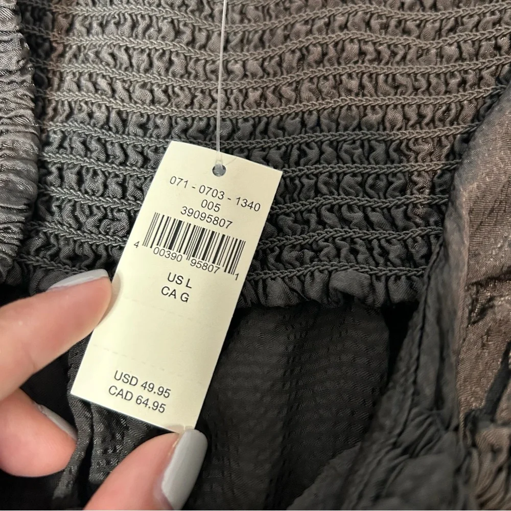 Aerie Charcoal Grey Smocked Skirt - Picture 4 of 6